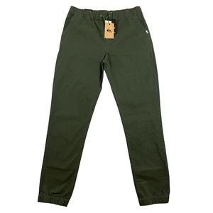 Quiksilver Taxer Beach Cruiser Pants Youth Size XL 16 Green Joggers MSRP $50